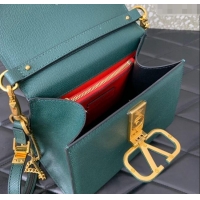 Big Discount Valentino Small VSLING Grainy Calfskin Handbag 2727 Green 2025