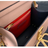 Good Quality Valentino Small VSLING Grainy Calfskin Handbag 2727 Light Pink 2025