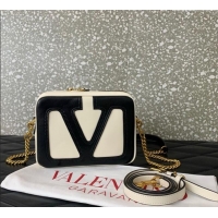 Trendy Design Valentino Viva Superstar Nappa Leather Crossbody Bag 0016 White/Black 2025