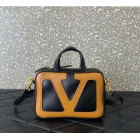 Top Design Valentino Viva Superstar Nappa Leather Handbag 0015 Black/Brown 2025