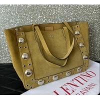 Reasonable Price Valentino Medium Nellcote Shopping Bag in Grainy Calfskin with Ball Studs 0076 Khaki 2025