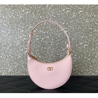 Best Price Valentino VLogo Signature mini hobo bag in Grainy Calfskin 5012 Light Pink 2025
