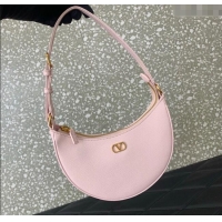 Best Price Valentino VLogo Signature mini hobo bag in Grainy Calfskin 5012 Light Pink 2025