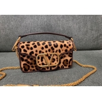 Top Quality Valentino Loco Small Shoulder Bag in leopard Printed Pony Hair V1133 2025