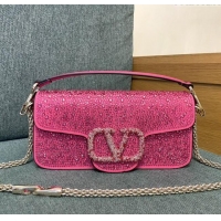Well Crafted Valentino Medium Loco Bag with Crystals 1134 Rosy 2025