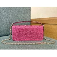 Well Crafted Valentino Medium Loco Bag with Crystals 1134 Rosy 2025
