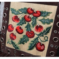 Good Quality Valentino Garavani Nellcote Small Shoulder Bag In Jacquard Raffia With Cherryfic Pattern 2034 Brown 2025