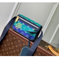Well Crafted Louis Vuitton Bosphore Wearable Wallet Mini Bag in Blue Stripes Monogram Heritage Canvas M15173 2025