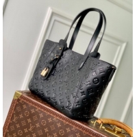 Top Grade Louis Vuitton All In One PM Tote Bag in Monogram Leather M25858 Black 2025