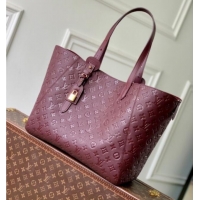Grade Design Louis Vuitton All In One MM Tote Bag in Monogram Leather M25888 Garnet Red 2025