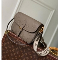 Famous Brand Louis Vuitton Diane Bag in Grained Cowhide Leather M15049 Smoke Grey 2025