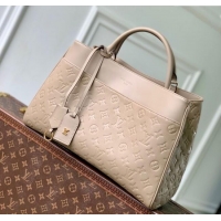 Top Quality Louis Vuitton Avenue MM Tote Bag in Monogram Leather M25575 Beige 2025