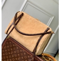 Most Popular Louis Vuitton Express MM bag in Suede M26358 Hazelnut Brown 2025
