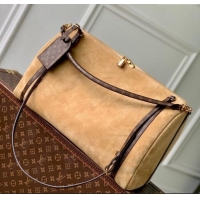 Luxury Discount Louis Vuitton Express Travel bag in Suede M26451 Hazelnut Brown 2025