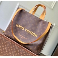 Famous Brand Louis Vuitton Mens Shopper Tote MM bag in Monogram Leather M13928 Brown 2025