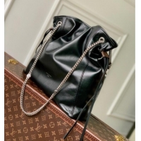 Top Quality Louis Vuitton Off Duty Vibe Medium Bucket Bag in Black Lamb leather M25545 2025