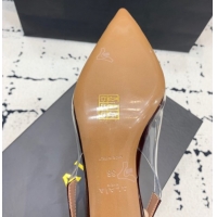 Shop Duplicate Alaia Le Cœur Heart Slingback Pumps 5.5cm in PVC and Patent Leather Burgundy 1223040