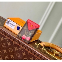 Buy Classic Louis Vuitton LV x TM Cerise Cherry Magnetic Card Holder in Monogram Canvas M14562 2025