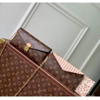 Luxury Classic Louis Vuitton Kirigami Organizer Pouch On Chain in Monogram Canvas M15150 Beige 2025