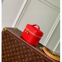 New Stylish Louis Vuitton Nice Nano Pouch in Epi Leather Rouge M25857 Louis Red 2025