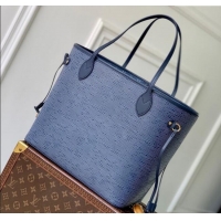New Stylish Louis Vuitton Neverfull MM Tote bag in Epi Leather M14856 Denim Blue 2025