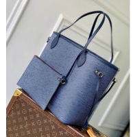 New Stylish Louis Vuitton Neverfull MM Tote bag in Epi Leather M14856 Denim Blue 2025