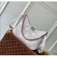 Market Sells Louis Vuitton Boulogne Shoulder bag in Bicolor Grained Leather M14211 Grey 2025
