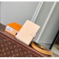 Spot Bulk Louis Vuitton Small Ring Agenda Cover in Monogram Leather R20005 Cream White 2025
