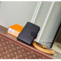 Top Quality Louis Vuitton Small Ring Agenda Cover in Taiga Leather R20426 Black 2025