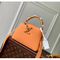 Promotional Louis Vuitton Capucines IVY Mini Bag in Grained Leather M14396 Orange 2025