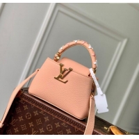 Cheap Design Louis Vuitton Capucines IVY Mini Bag in Grained Leather M14976 Pink 2025