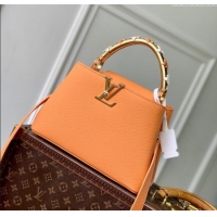 Best Price Louis Vuitton Capucines IVY PM Bag in Grained Leather M14396 Orange 2025