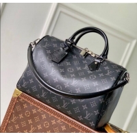 Luxury Cheap Louis Vuitton Speedy Soft 30 Bag in Monogram Eclipse Canvas M15102 Black 2025