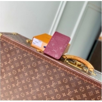 Unique Style Louis Vuitton Romy Card Holder Wallet in Grained Monogram Leather M25763 Garnet Red 2025