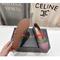 Low Price Alaia Woven Ballet Flats Purple/Multicolor 0827085