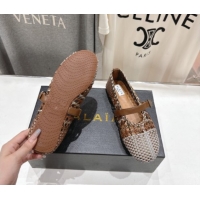 Pretty Style Alaia Woven Ballet Flats Grey/Brown 0827089