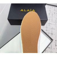 Low Cost Alaia Woven Ballet Flats Beige/White 0827094