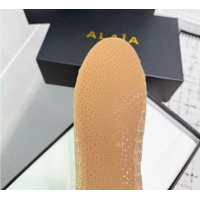 Charming Alaia Woven Ballet Flats Dark Beige 0827098