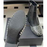Big Discount Alaia Heel Ankled Boots 5.5cm in Calfskin Leather and Strass Black 0827106
