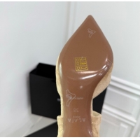 Durable Alaia Low Heel Boots 6cm in Stretch Suede Beige AL070905 0827111