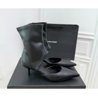 Buy Discount Alaia Low Heel Boots 6cm in Stretch Leather Black AL070905 0827113