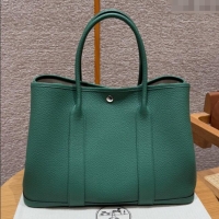 Spot Bulk Hermes Garden Party 30/36cm Bag in Togo Leather H2301 U4 Vert Vertigo Green 2025(Half Handmade)