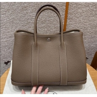 Best Quality Hermes Garden Party 30/36cm Bag in Togo Leather H2301 Etoupe 2025 (Half Handmade)
