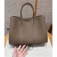 Best Quality Hermes Garden Party 30/36cm Bag in Togo Leather H2301 Etoupe 2025 (Half Handmade)