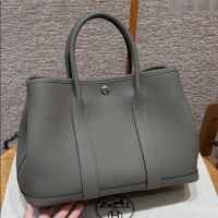 New Stylish Hermes Garden Party 30/36cm Bag in Togo Leather H2301 Gris Meyer Cloud Grey 2025 (Half Handmade)