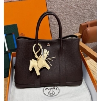 Market Sells Hermes Garden Party 30/36cm Bag in Togo Leather H2301 Ebene 2025(Half Handmade)