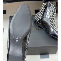 Low Cost Alaia Wedge Heel Ankled Boots with Studs Black AL070906 0827118