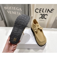 Pretty Style Loewe Faro High top Lace-up Shoes in Suede Beige 0823068