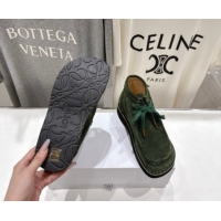 Durable Loewe Faro High top Lace-up Shoes in Suede Green 0823070