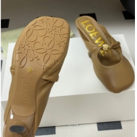 Cheap Price Loewe Pebble Soft heel mule 4.5cm in nappa lambskin Brown 0823087